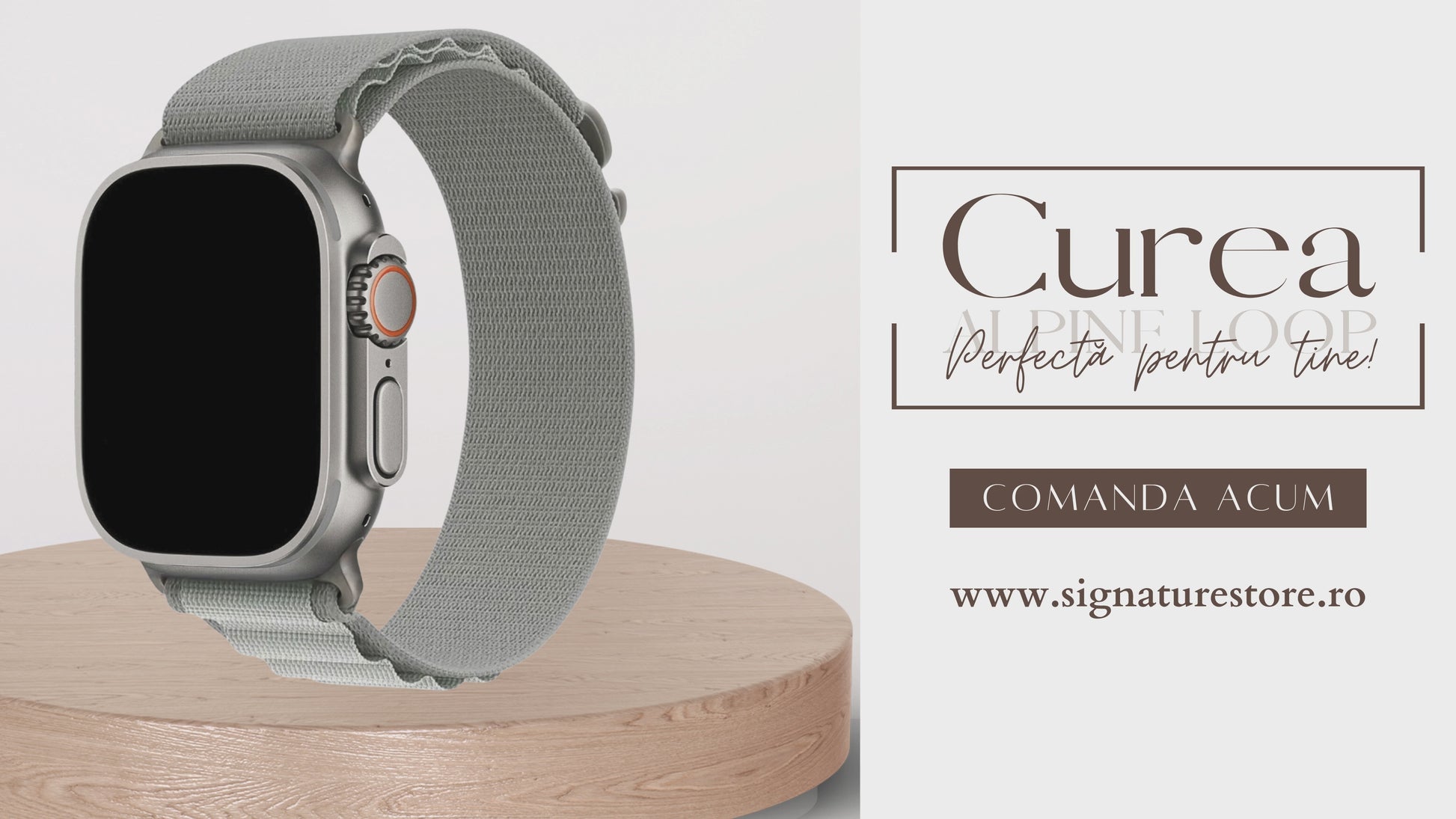 Curea Alpine Loop Apple Watch Light Grey