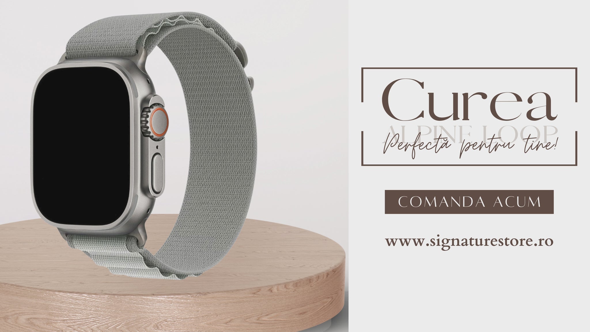 Curea Alpine Loop Apple Watch Light Grey
