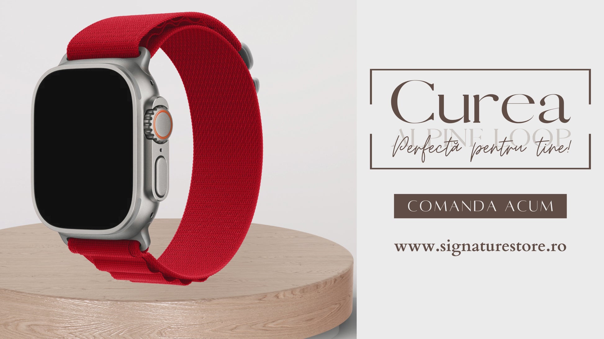Curea Alpine Loop Apple Watch Red