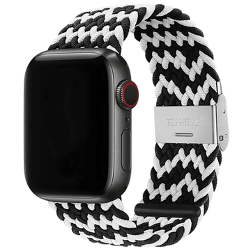 CUREA BRAIDED APPLE WATCH BLACK&WHITE W